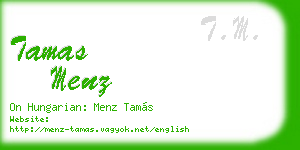 tamas menz business card